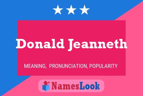 Póster del nombre Donald Jeanneth