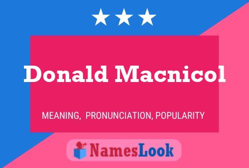 Póster del nombre Donald Macnicol