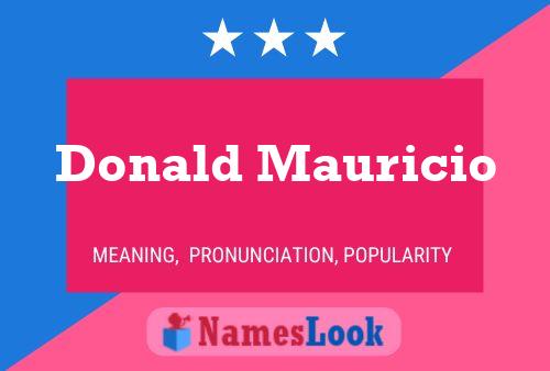 Póster del nombre Donald Mauricio