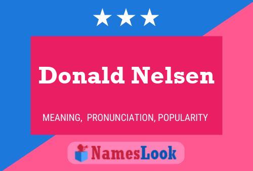 Póster del nombre Donald Nelsen