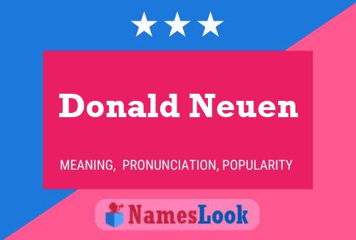 Póster del nombre Donald Neuen