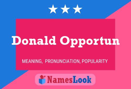 Póster del nombre Donald Opportun