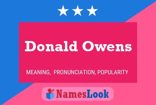 Póster del nombre Donald Owens