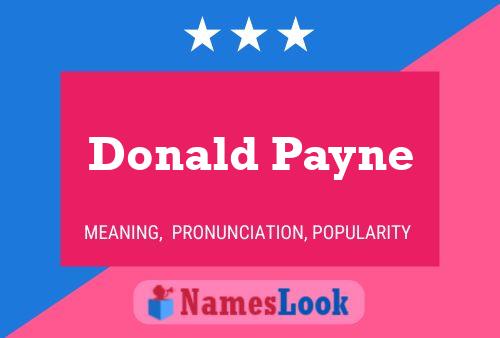 Póster del nombre Donald Payne