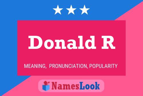 Póster del nombre Donald R