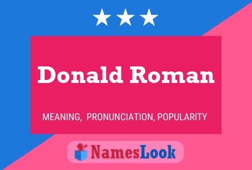 Póster del nombre Donald Roman