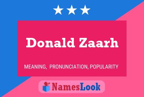 Póster del nombre Donald Zaarh