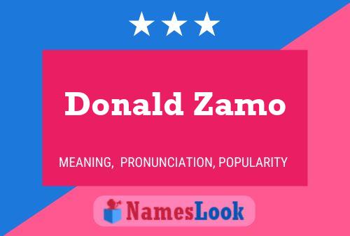 Póster del nombre Donald Zamo