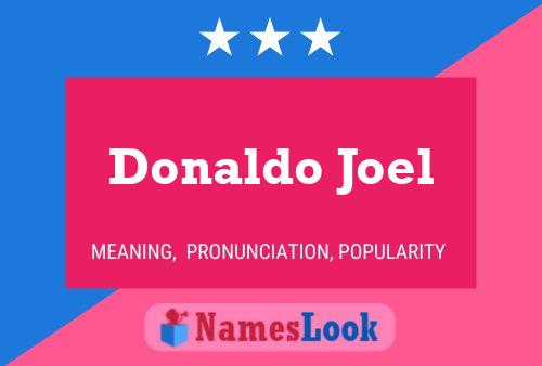 Póster del nombre Donaldo Joel