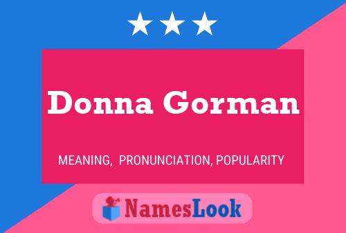 Póster del nombre Donna Gorman