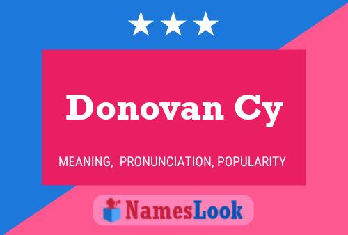 Póster del nombre Donovan Cy