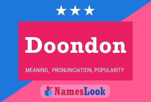 Póster del nombre Doondon