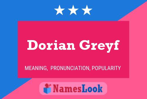 Póster del nombre Dorian Greyf