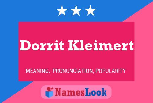 Póster del nombre Dorrit Kleimert