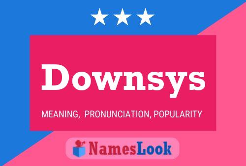 Póster del nombre Downsys