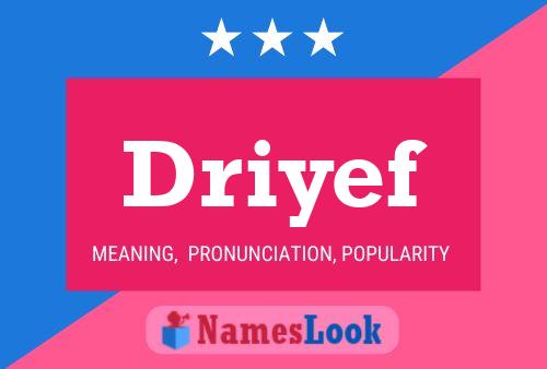 Póster del nombre Driyef