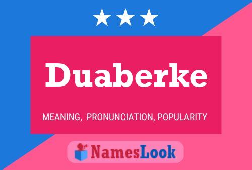 Póster del nombre Duaberke