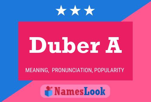 Póster del nombre Duber A