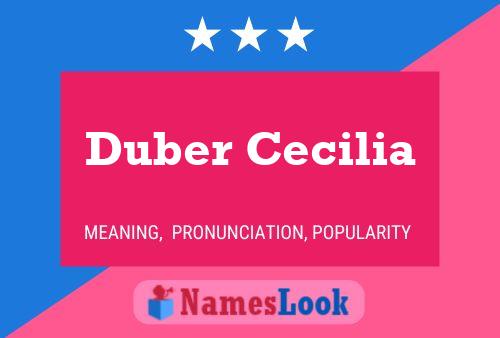 Póster del nombre Duber Cecilia