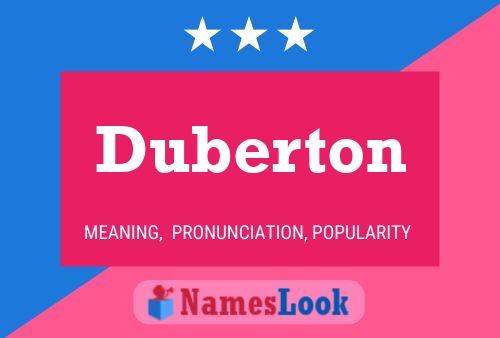 Póster del nombre Duberton