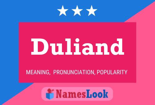 Póster del nombre Duliand