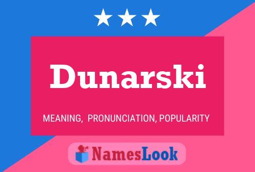 Póster del nombre Dunarski