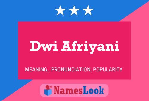 Póster del nombre Dwi Afriyani