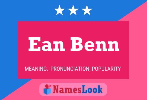 Póster del nombre Ean Benn