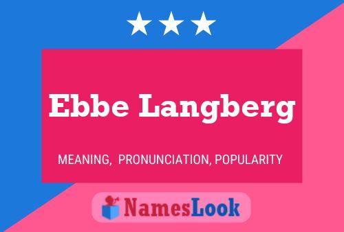 Póster del nombre Ebbe Langberg