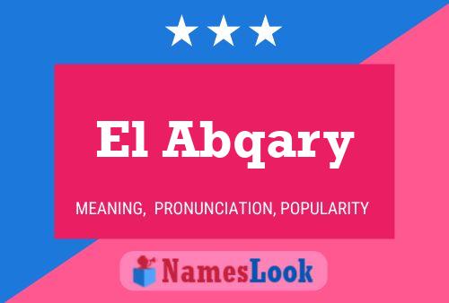 Póster del nombre El Abqary