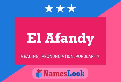 Póster del nombre El Afandy