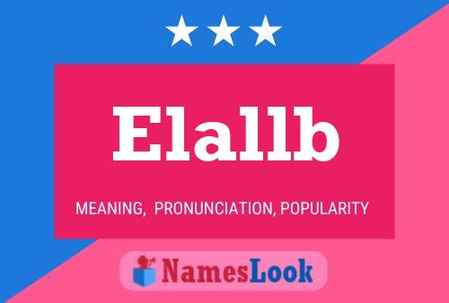 Póster del nombre Elallb