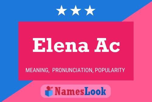 Póster del nombre Elena Ac