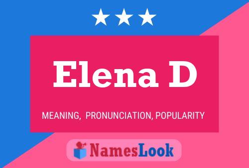 Póster del nombre Elena D