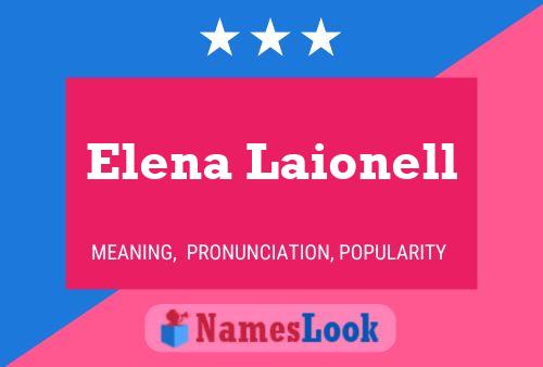 Póster del nombre Elena Laionell