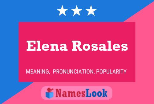 Póster del nombre Elena Rosales