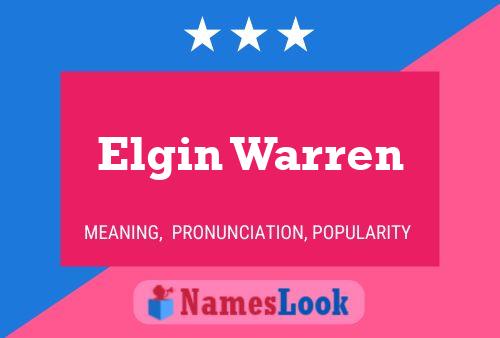 Póster del nombre Elgin Warren