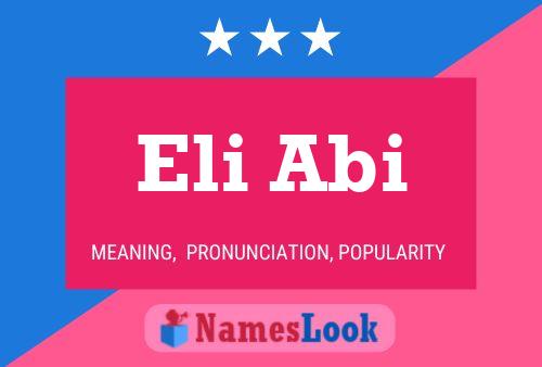 Póster del nombre Eli Abi