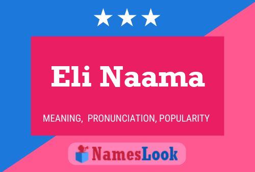 Póster del nombre Eli Naama