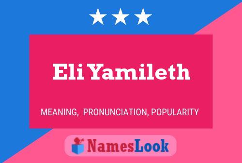 Póster del nombre Eli Yamileth