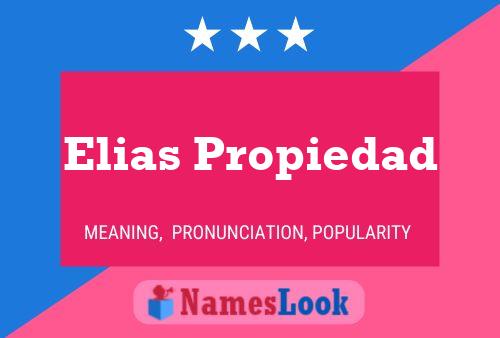 Póster del nombre Elias Propiedad