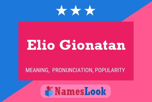 Póster del nombre Elio Gionatan