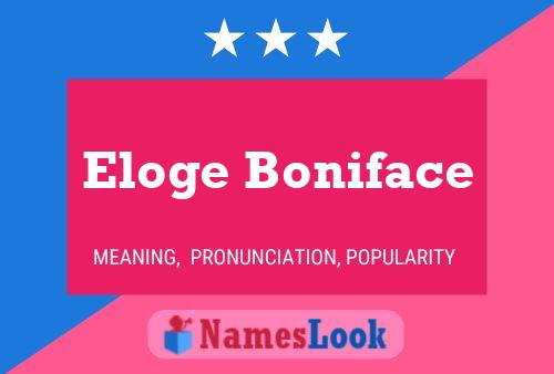 Póster del nombre Eloge Boniface