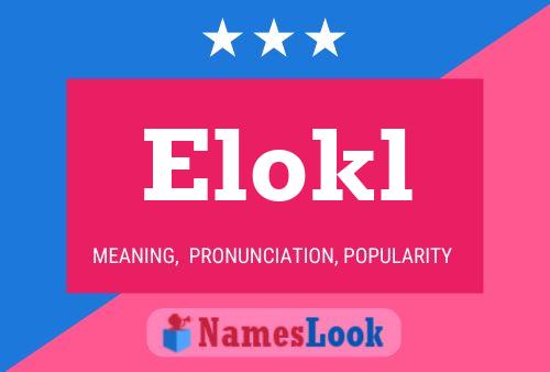 Póster del nombre Elokl