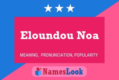 Póster del nombre Eloundou Noa