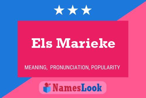 Póster del nombre Els Marieke