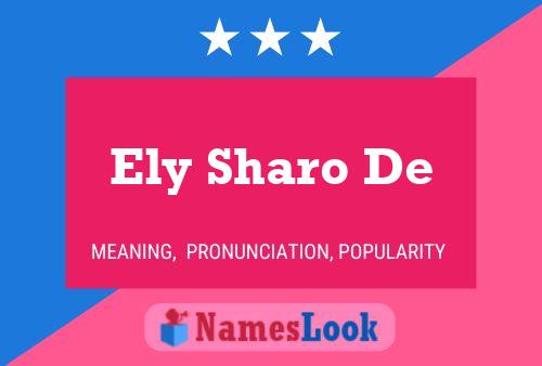 Póster del nombre Ely Sharo De