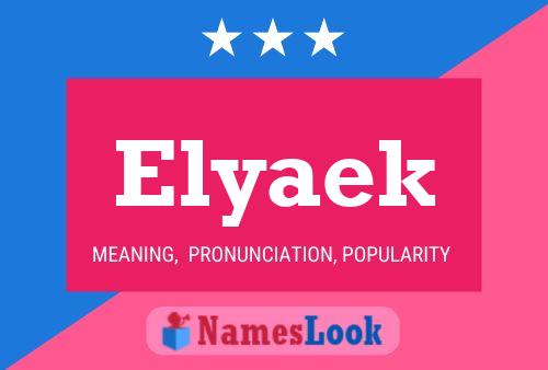 Póster del nombre Elyaek