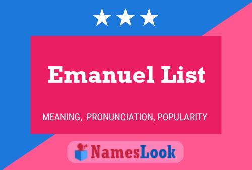 Póster del nombre Emanuel List