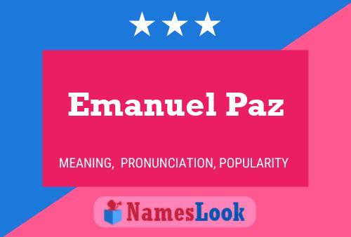 Póster del nombre Emanuel Paz